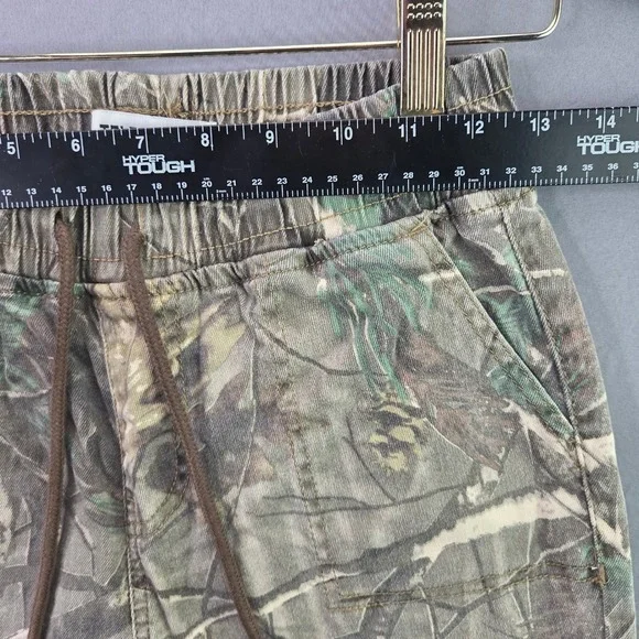 Telepatia Camo Cargo Joggers Mens Small Green Brown Tree Forest Utility Pants - Picture 4 of 9